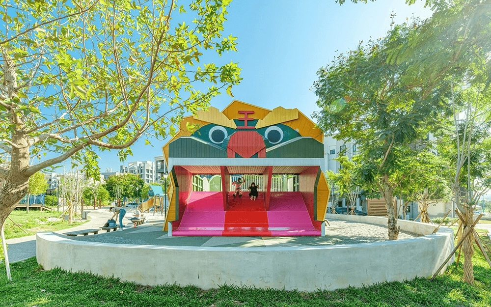 新竹親子景點:芎林公一方口獅公園