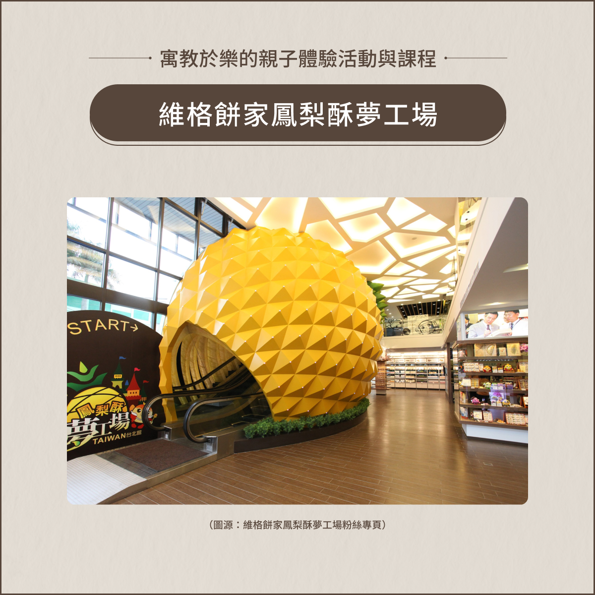 室內親子景點:維格餅家鳳梨酥夢工場