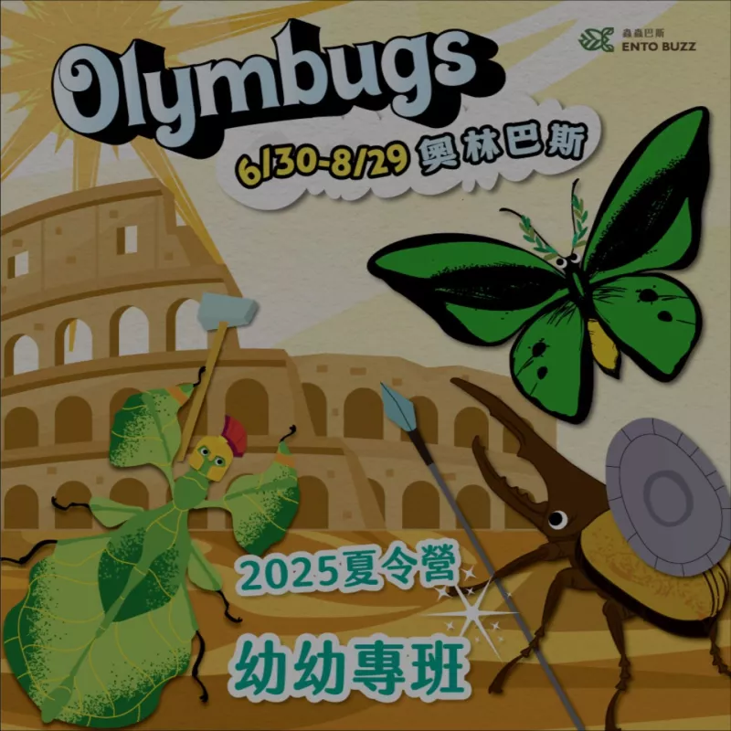 2025夏令營【台北地區】｜Olymbugs 奧林巴斯｜三日昆蟲幼童專班